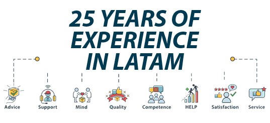 25 years of experience in LATAM